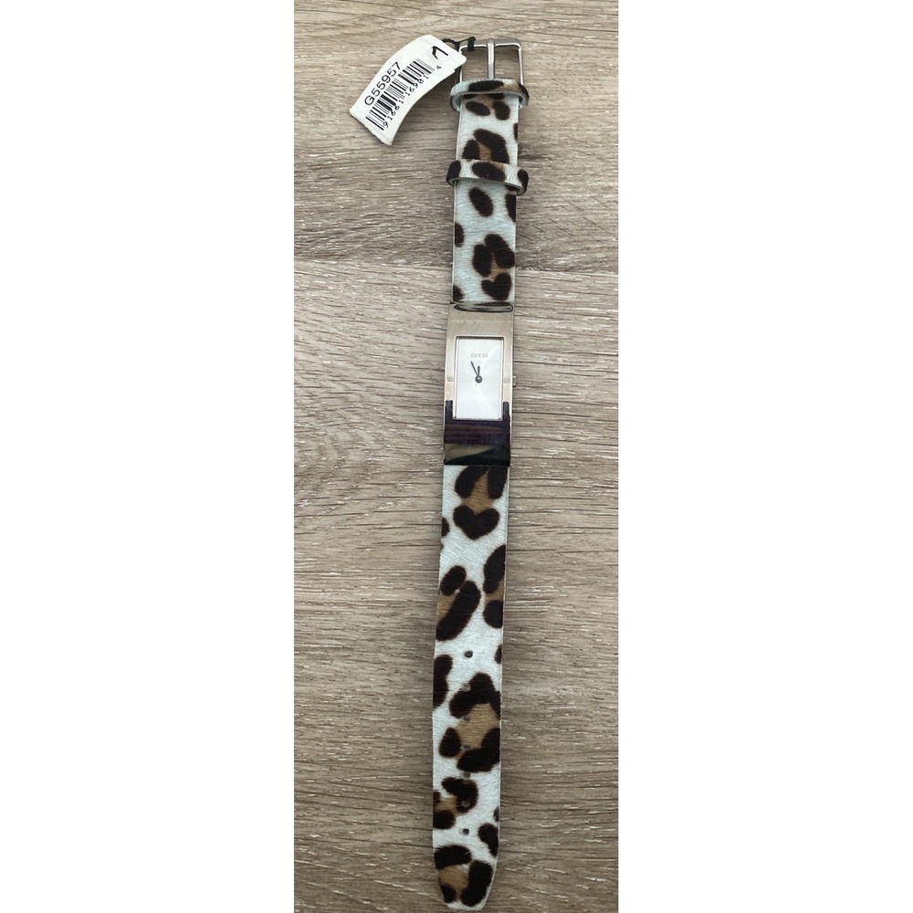 Guess‎ Women's Leopard Blue Print Watch Digitless Face Y2K Needs Battery